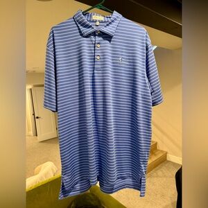 Blue Striped Polo Shirt